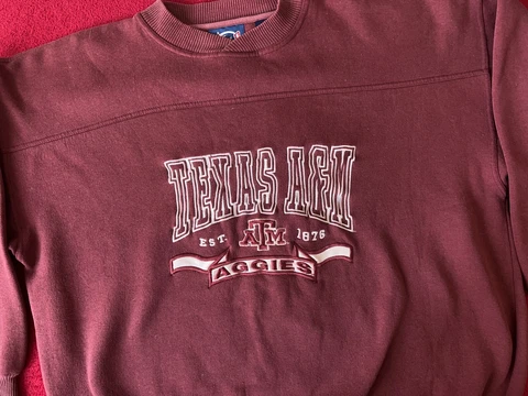 XL Vintage Texas A&M Aggies Star Player Crewneck Sweatshirt Cover