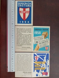 LOTTO 3 TESSERE DEMOCRAZIA CRISTIANA 1954 1956 1959 PARTITO POLITICA - LIBERTAS - Foto 1 di 3