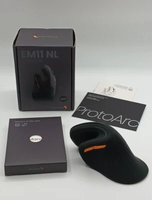 ProtoArc Ergonomic Vertical Mouse, EM11 NL Bluetooth Mouse Wireless,  Black - Image 1 of 4