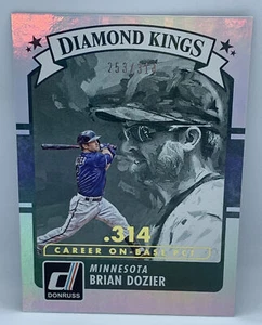 2016 Panini Diamond Kings Brian Dozier Twins Career on base .314 253/314 - Picture 1 of 1