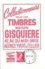 Timbre publicitaire carte maximum Belgique 1945 / Yvert & Tellier