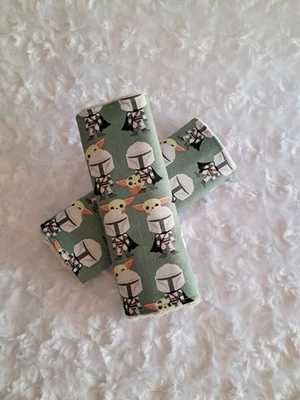 Baby Yoda / Mandalorian - 6 Inch Toddler Car Seat Strap Covers, Handmade - Image 1 of 2