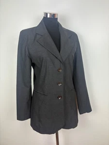 Vintage 90s Y2K Pilot Grey Blazer Jacket UK 12 - Great Condition - Picture 1 of 10