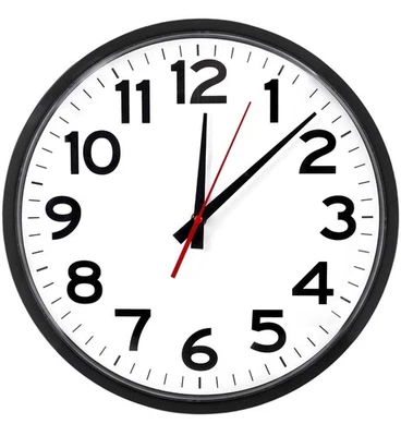 New 14" Atomic Wall Clock, Black, Easy to Read, Perfect for Home, Office, School - Image 1 of 4