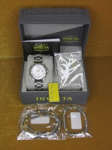 Invicta Angel Edelstahl Kristall Akzente Schweizer Quarz Uhr 38mm #14396 - Bild 1 von 10