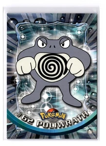 Pokémon #62 Poliwrath 1999 TV Animation Topps Blue Label Series 1 - LP - GREAT! - Picture 1 of 2