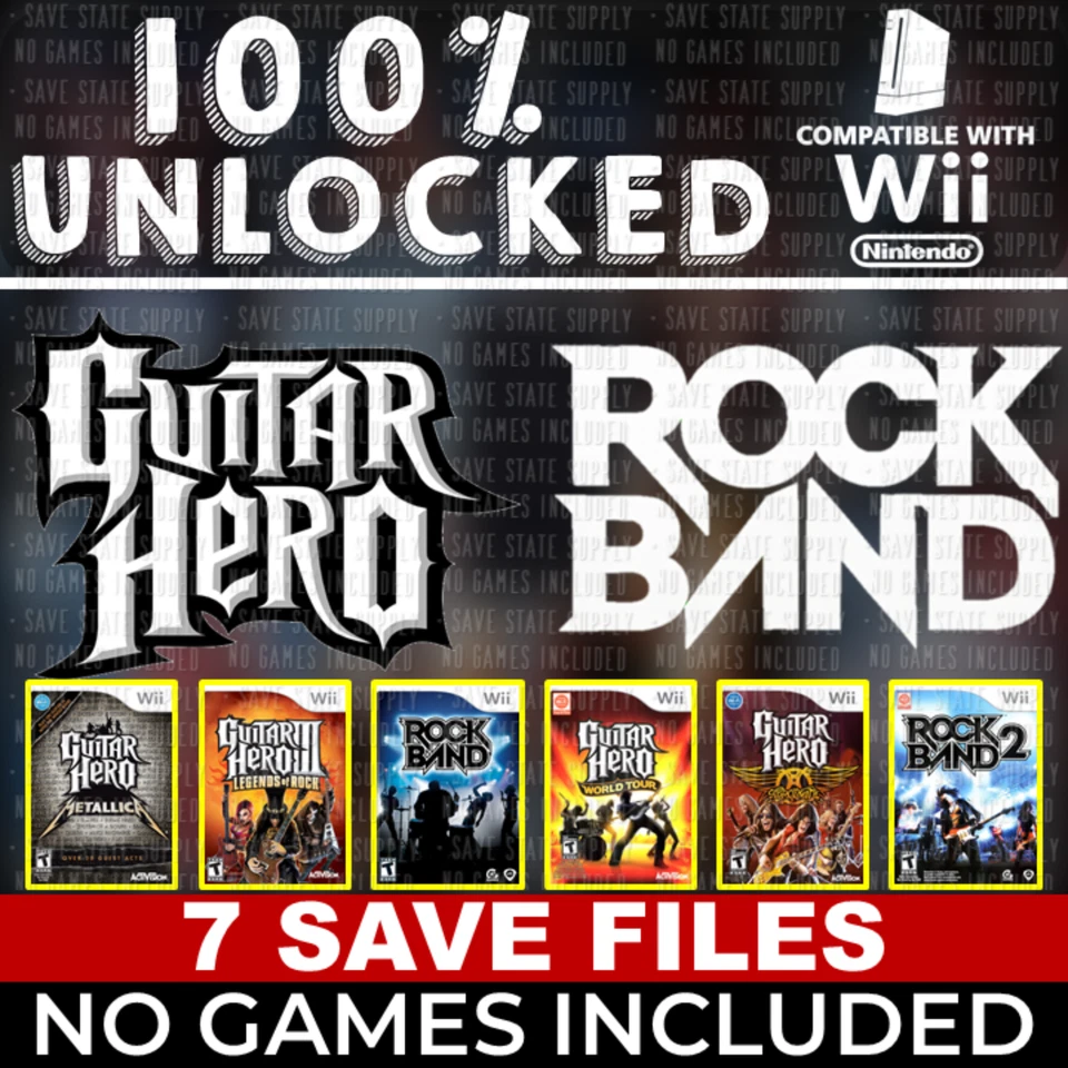 Guitar Hero Rock Band Wii | All Songs 100% SD Card - Image 1 of 3