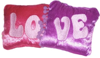 美国女孩娃娃 Julie Love 粉红色紫色 Groovy 床 仅扔枕头  — 第 1/4 张图片