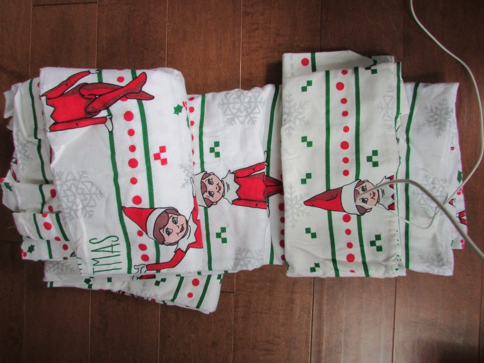 JUEGO DE SÁBANAS DE FRANELA TAMAÑO DOBLE ELF ON THE SHELF Foto 1 de 1