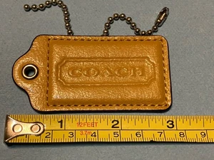 Coach Bag Leather Tag -Brown / Tan - Picture 1 of 4