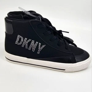 DKNY Big Girls High Top Black Sneakers Size 5 - Picture 1 of 7