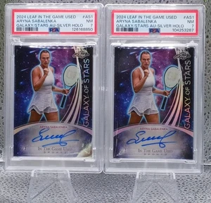 2024 Leaf Aryna Sabalenka Silver Holo Autograph - 1/2 + 2/2 - Both Cards! - Picture 1 of 2