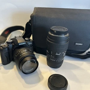 Sigma SA-7N SLR Film Camera with 28-80mm Lens and 70-300mm lens, original bag - Picture 1 of 9