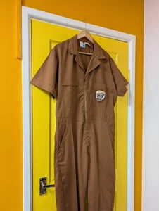 Vintage 1970s Wrangler Overalls Jumpsuit With Daytona Races 1980 Patch - Picture 1 of 12