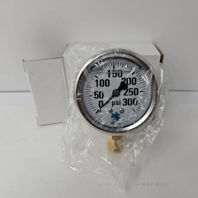 Zenport LPG300 Zen-Tek Glycerin Liquid Filled Pressure Gauge, 300 PSI - Image 1 of 4