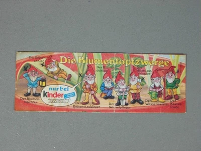 HPF-BPZ: Beipackzettel "Blumentopfzwerge" 1988, nicht top, 100% original - Bild 1 von 2