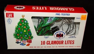 Vintage Glamour Lites Christmas MCM Lanterns World Wide Set of 10 WORKS #09 - Picture 1 of 4