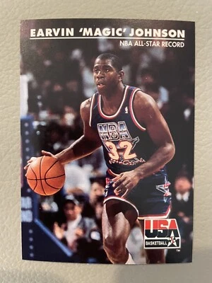 1992 SkyBox USA Magic Johnson #34 Los Angeles Lakers - Image 1 of 2