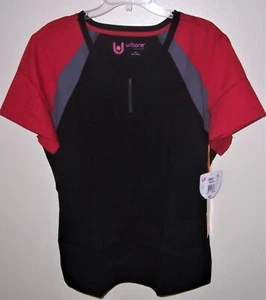 Landau Urbane Medical Scrub Top, Size XL, Very Nice Stretch-Color Block - Picture 1 of 5