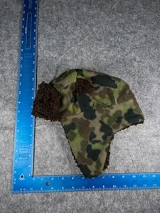 Gap Kids Trapper Beanie Youth Small Green Camo Poly Acrylic Wolf Bear Ears Flaps - Picture 1 of 10