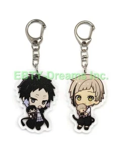 Set of 2 Bungou Stray Dogs Anime Acrylic Keychain Akutagawa, Atsushi Nakajima v4 - Picture 1 of 2