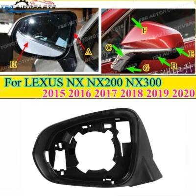 Driver Wing Side Mirror Frame for LEXUS NX NX200 NX300 2015 2016 - 2020 Outer  - image 1 of 3