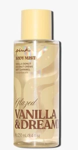 VICTORIA'S SECRET PINK GLAZED VANILLA & DREAFRAGRANCE BODY MIST SPRAY 8.4 OZ NEW - Picture 1 of 2
