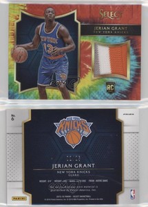 2015-16 Panini Select Swatches Tie-Dye Prizm /25 Jerian Grant #6 Rookie RC