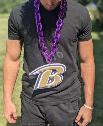 Baltimore Ravens Fan Chain, Giant Purple Necklace Licensed NFL Cover