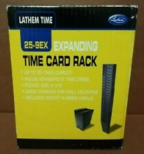 NEW Genuine LATHEM TIME 25-9EX 9" Black 25-Pocket EXPANDING TIME CARD RACK