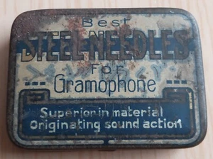 Original Old Vintage Japan Gramophone Tin Needle Box - Picture 1 of 4