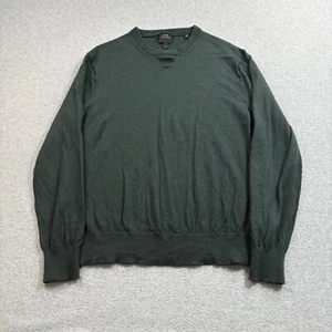 Armani Exchange Merino Wool Sweater Men XL Green Jumper Capsule Academia READ - Picture 1 of 10