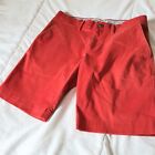 Mens Lacoste Pale Red Slim Fit Cotton Elastane 5 Pocket Chino Shorts Size 32