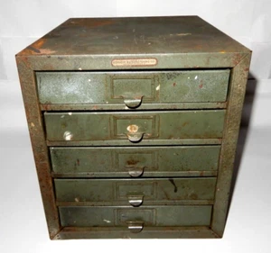 VINTAGE KENNEDY 5 SCHUBLADEN TEILE HARDWARE ORGANIZER BOX KOMMODE MASCHINISTENSCHRANK - Bild 1 von 20