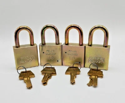 (4) American Lock Pad Locks Keyed Alike Military Grade Series 5200 by MasterLock
