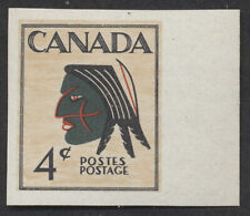 Canada 4c Indian Head Imperforate Single 1955 Unissued Stamp Essay