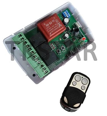 433Mhz Funk Steuerung Empfänger Taster Jalousien Rolltor Motor + Fernbedienung - Bild 1 von 4