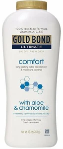 Gold Bond Ultimate Body Powder Odor Protection Aloe & Chamomile 10 oz Pack of 6 - Picture 1 of 4