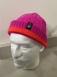 THE NORTH FACE CABLE MINNA YOUTH JUNIOR BEANIE PINK ONE SIZE - Picture 1 of 5