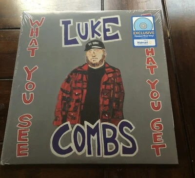Luke Combs What You See Opaque Blue Vinyl 2XLP record Walmart Exclusive NEW - Image 1 of 3