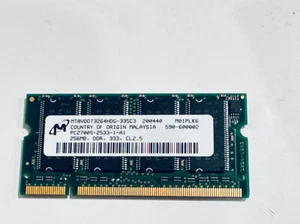 RAM MICRON 256MB DDR 333 CL2,5 PC2700S-2533-1-A1 (5) - Picture 1 of 3
