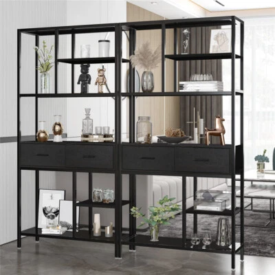 Extra Large Industrial Bookshelf Drawers LivingRoom Kitchen Open Display Etagere - image 1 of 4