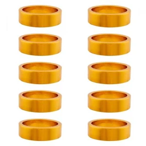 ORIGIN8 BIKE BICYCLE HEADSET SPACER ALLOY 10mm x 1-1/8 GOLD ANO BAG of 10 - Picture 1 of 1