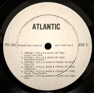LP CSNY Celebration Copy WHITE LABEL PROMO Canada 1971 LP Label Variant NM-/NM- - Picture 1 of 3