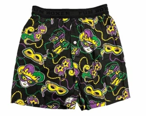 Fun Boxer "Mardi Gras" Unisex Print Boxer, Size Small - Picture 1 of 1