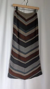 Peruvian Connection Damen Maxirock 100% Pima Baumwolle Chevron Muster - Bild 1 von 10