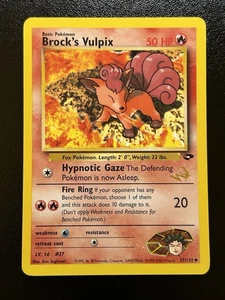 BROCK'S VULPIX W Stamp Pokemon Card - WOTC Promo - Gym Challenge - 37/132 LP (B) - Bild 1 von 8