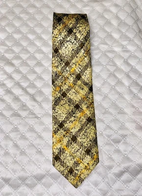 Corbata para hombre C. Valentino 100 % seda patrón vertical/angustiado beige ~ París Foto 1 de 4