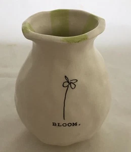 Rae Dunn BLOOM Flower Bud Vase Green Stripe - Picture 1 of 8