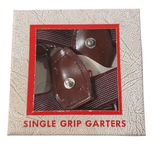 NOS Vintage Single Grip Garters George Frost Co. Neu im Karton Retro - Bild 1 von 4
